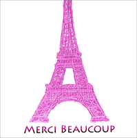 Tour Eiffel No. 1 Merci Beaucoup en Rose Tour Eiffel No. 1 Merci Beaucoup en Rose