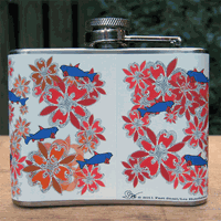 Fishy Fleur de Lis Flask - Red Fishy Fleur de Lis Flask - Red