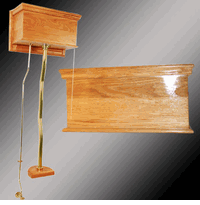 High Tank Toilet Z-Pipe Conversion Kit, Light Oak Finish, PVD Brass Fittings