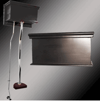 High Tank Toilet Z-Pipe Conversion Kit, Dark Oak Finish, Stainless/Chrome Fittings