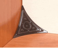 Dust Corners Matte Black Brass, Matte Black Dust Corners Set of 12