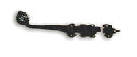 Black Wrought Iron, 9" Birdcage Slide Bolt