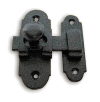Decorative Black Wrought Iron, 3" Cabinet Slide Latch