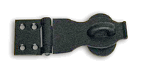 Decorative Black Wrought Iron, 3" Hasp