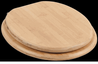 Toilet Seats, Light Bamboo Round Toilet Seat, PVD Brass Hinge