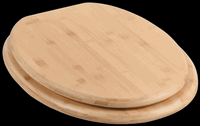 Toilet Seats, Light Bamboo Elongated Toilet Seat, PVD Brass Hinge
