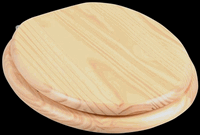 Toilet Seats, Light Pine Round Toilet Seat, Chrome Hinge