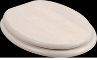 Toilet Seats, Whitewash Hardwood Elongated Toilet Seat, Chrome Hinge