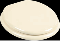 Toilet Seats, Bone Hardwood Round Toilet Seat, PVD Brass Hinge