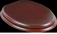 Toilet Seats, Cherry Finish Hardwood Elongated Toilet Seat, Chrome Hinge