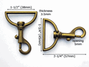 Alloy swivel bolt-snap hooks 1-1/2" Antique Brass CA24F-AB 50 pcs Alloy swivel bolt-snap hooks 1-1/2" Antique Brass CA24F-AB 50 pcs