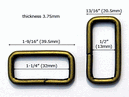 Metal wire-formed rectangle rings 1-1/4" x 1/2" x 3.75mm Antique Brass BB20M-AB 100 pcs Metal wire-formed rectangle rings 1-1/4" x 1/2" x 3.75mm Antique Brass BB20M-AB 100 pcs