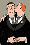 Kissing Men in Tux Kissing Men in Tux