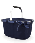 Monogrammed Stylish Solid Color Collapsible Market And Shopping Basket - navy Monogrammed Stylish Solid Color Collapsible Market And Shopping Basket - navy
