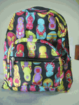 Mini Backpack with Flip Flop Print - Black Mini Backpack with Flip Flop Print - Black