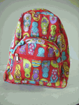 Personalized Mini Backpack With Flip Flop Print -- Red Personalized Mini Backpack With Flip Flop Print -- Red