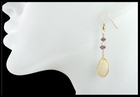 Beach Stone Earrings with Amethyst and Topaz Beach Stone Earrings with Amethyst and Topaz