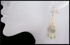 Rutilated Quartz Teardrop Chain Earrings