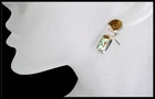 Ammonite and Number 8 Mine Turquoise Post Earrings Ammonite and Number 8 Mine Turquoise Post Earrings