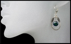Industrial Teardrop and Peacock Pearl Earrings Industrial Teardrop and Peacock Pearl Earrings
