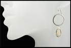 Ametrine Oxidized Sterling Silver Circle Earrings Ametrine Oxidized Sterling Silver Circle Earrings