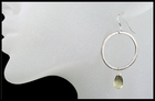 Smokey Lemon Quartz Oxidized Sterling Silver Circle Earrings Smokey Lemon Quartz Oxidized Sterling Silver Circle Earrings