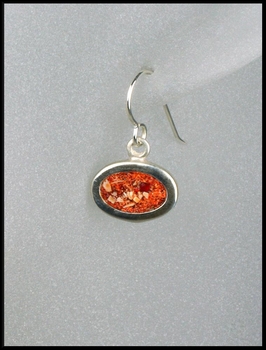 Terrazzo Oval Drop Earrings in Rust Terrazzo Oval Drop Earrings in Rust