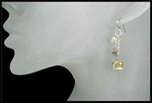 Mixed Metal Seashore Charm Earrings Mixed Metal Seashore Charm Earrings