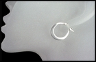 Matte Flat Hoop Earrings in Sterling Silver Matte Flat Hoop Earrings in Sterling Silver