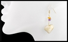 Heart Shaped River Stone Earrings