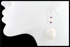 Beach Stone and Pearl Earrings