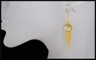 Lemon Topaz and Gold Chain Dangle Earrings