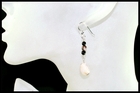 Sea Stone, Jasper and Onyx Hanging Earrings