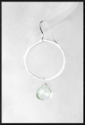 Prasiolite and Silver Hoop Earrings