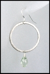 Prasiolite Oxidized Sterling Silver Circle Earrings Prasiolite Oxidized Sterling Silver Circle Earrings