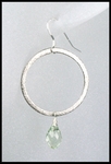 Prasiolite Oxidized Sterling Silver Circle Earrings