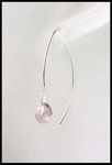 Pink Amethyst Open Thread Hoop Earrings Pink Amethyst Open Thread Hoop Earrings