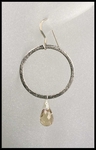Ametrine Oxidized Sterling Silver Circle Earrings Ametrine Oxidized Sterling Silver Circle Earrings