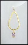 Ametrine Tear Drop Hoop Earrings in Gold Vermeil Ametrine Tear Drop Hoop Earrings in Gold Vermeil