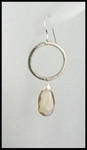 Ametrine Oxidized Sterling Silver Circle Earrings Ametrine Oxidized Sterling Silver Circle Earrings