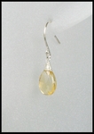 Citrine Briolette Drop Earrings in Sterling Silver