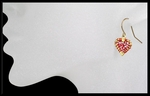 Heart Earrings in Red Yarn Heart Earrings in Red Yarn