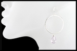 Pink Amethyst Hoops Pink Amethyst Hoops