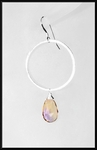 Ametrine and Silver Hoop Earrings