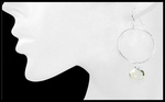 Prasiolite and Silver Hoop Earrings Prasiolite and Silver Hoop Earrings