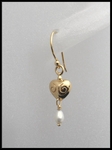 Tiny Heart and Pearl Earrings Tiny Heart and Pearl Earrings