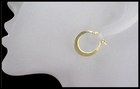 Matte Flat Hoop Earrings in 18K Gold Vermeil Matte Flat Hoop Earrings in 18K Gold Vermeil