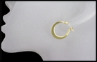 Matte Flat Hoop Earrings in 18K Gold Vermeil