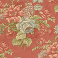 Beach House Large Floral in Red Faded Blooms Beach House Large Floral in Red Faded Blooms