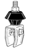 B-100-2FG Clamp Type Hanger and Insulator Assembly - Zinc Plated B-100-2FG Clamp Type Hanger and Insulator Assembly - Zinc Plated